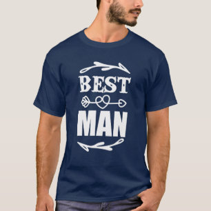 Camiseta Melhor Homem Correspondente Coração de Seta Fofa C