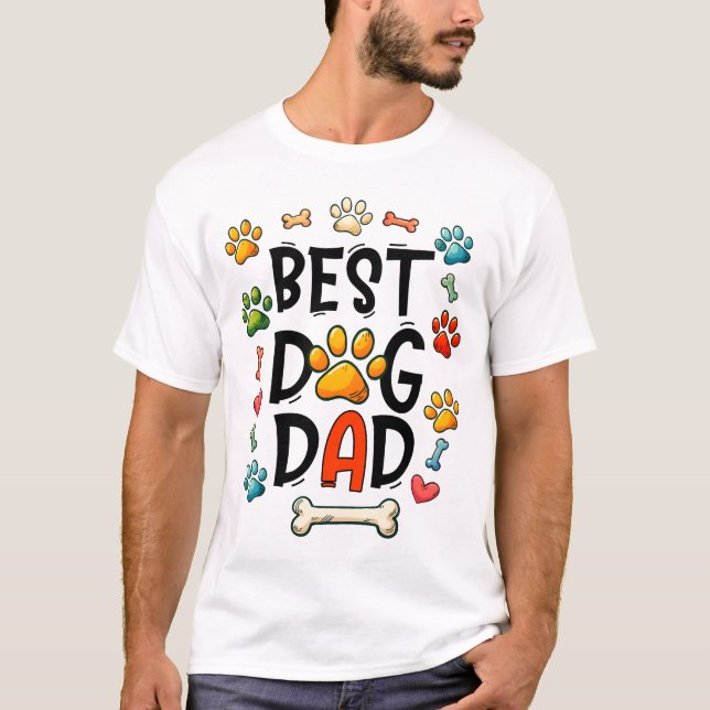 Camiseta *Melhor Impressão digital Pai de cães (Frente)