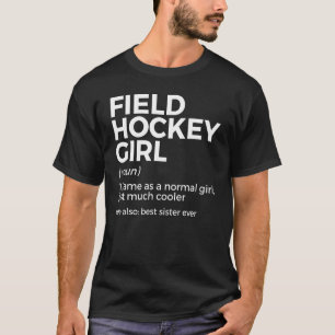 Camiseta Melhor Irmã De Definição De Rapariga De Hóquei Em