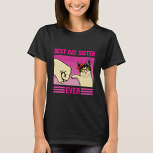 Camiseta Melhor Irmã de Gato de Sempre Para Amantes de Gato