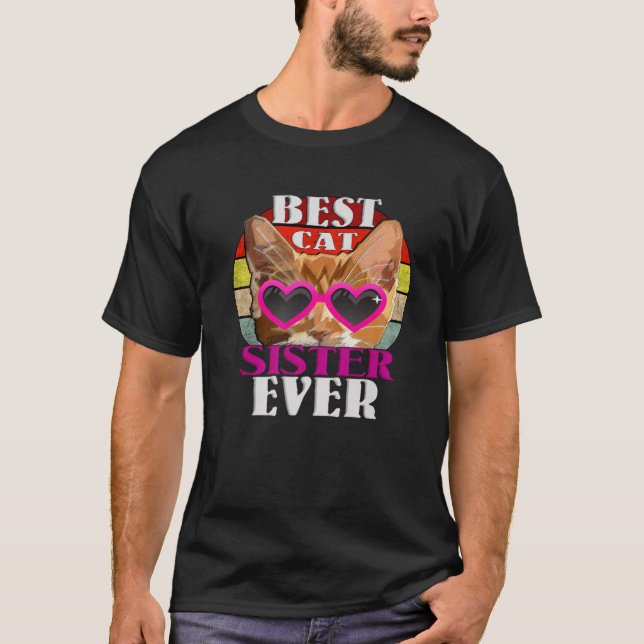 Camiseta Melhor Irmã Gato Nunca (Frente)