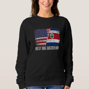 Camiseta Melhor Irmã Grande Alguma Vez Americana Bandeira M