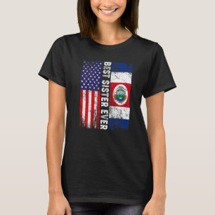 Camiseta Melhor Irmã Já Dia de as mães Costa Rica Bandeira
