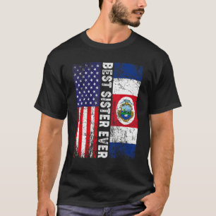 Camiseta Melhor Irmã Já Dia de as mães Costa Rica Bandeira 