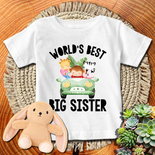 Camiseta Melhor Irmã Mais Velha do Mundo Animais da Selva