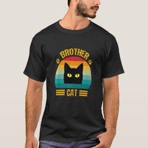 Camiseta Melhor Irmão Ca Irmão Estilo de Gato Irmão Retro 1