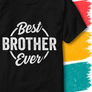 Camiseta Melhor Irmão de Todos Citação Vintage Irmão Divert