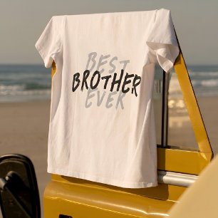 Camiseta Melhor Irmão de Todos os Tempos Moderno Preto e Ci