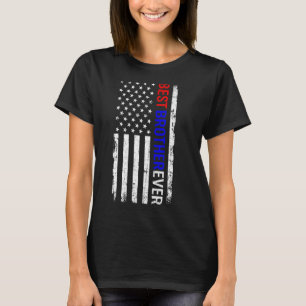 Camiseta Melhor Irmão Dia de os pais de Bandeira Ever-Ameri