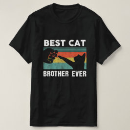 Camiseta Melhor Irmão Gato Alguma Vez Vintage Gatos Feliz P