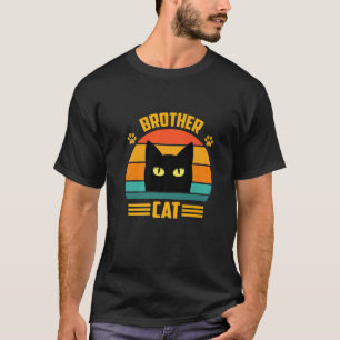 Camiseta Melhor Irmão Gato Retro Vintage Irmão Cat S
