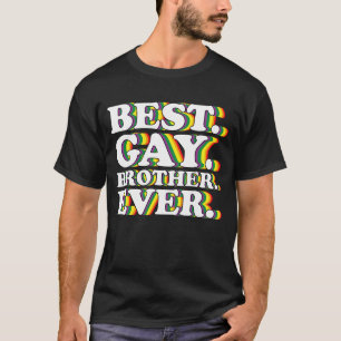 Camiseta Melhor Irmão Gay de Sempre Família Orgulho LGBTQ A