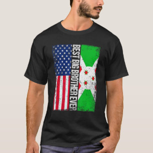 Camiseta Melhor Irmão Grande do Burundi Dia de os pais Buru