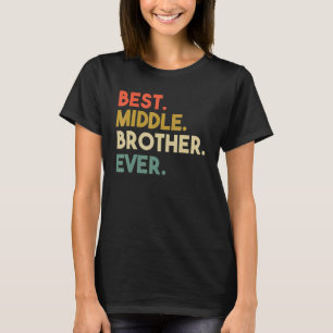 Camiseta Melhor Irmão Médio Alguma Vez, Irmão Mais Vintage