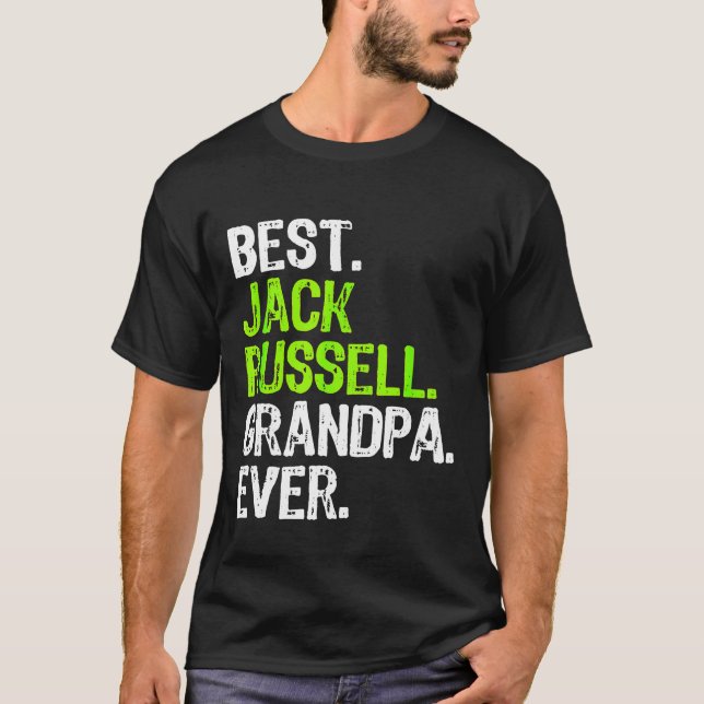 Camiseta Melhor Jack Russell Terrier Avô Ever Cão (Frente)