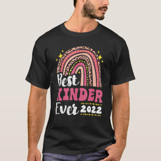 Camiseta Melhor Jardim de Infância Alguma Vez Rosa Arco-Íri