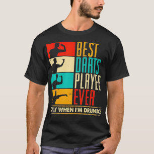 Camiseta Melhor Jogador de Dardos Alguma Vez Vintage Engraç