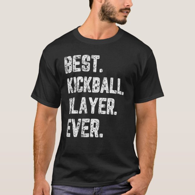 Camiseta Melhor jogador de kickball em treinamento de kickb (Frente)
