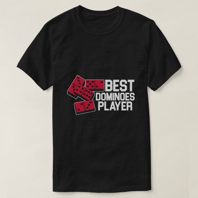 Camiseta Melhor Jogador Dominó Azulejos Domino Tactos do Co (Frente do Design)
