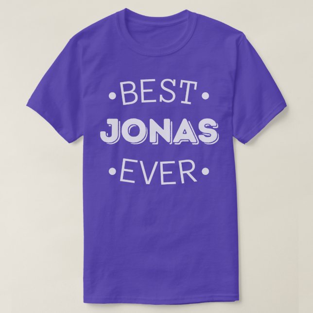 Camiseta Melhor Jonas Encantado Jonas, nome dado (Frente do Design)