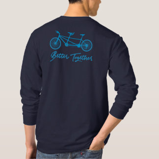 Camiseta Melhor Juntos, Bicicletas Azuis De Tandem