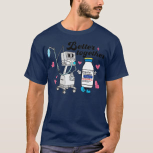 Camiseta Melhor Juntos Propofol CRNA Namorados de Enfermeir