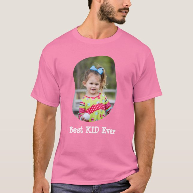 Camiseta Melhor KID Alguma vez boa criança carregue sua fot (Frente)