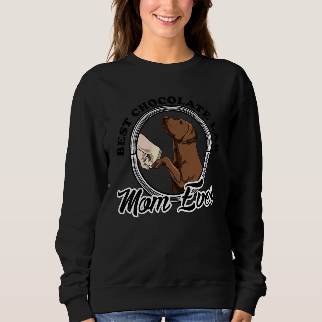 Camiseta Melhor laboratório de chocolate Mãe de chocolate L (Frente)