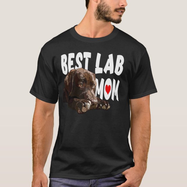 Camiseta Melhor Laboratório Mãe Chocolate Labrador Brown Re (Frente)
