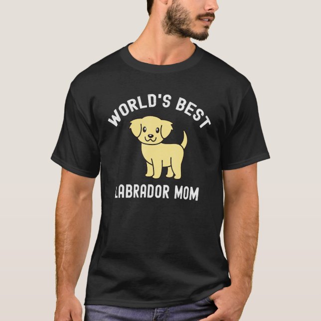 Camiseta Melhor Labrador Cachorro Mãe (Frente)