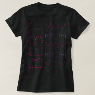 Camiseta MELHOR Lavanda MOM E Tipografia Pontilhada Tinta