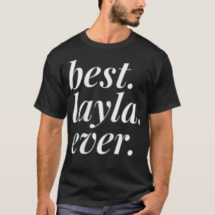 Camiseta Melhor Layla Alguma Vez Nome Personalizado Mulher