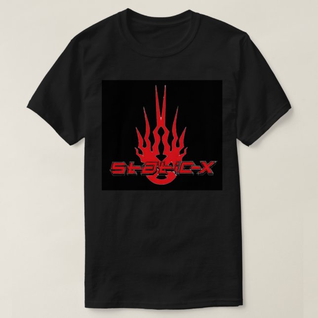 Camiseta Melhor logotipo banda estática-X (Frente do Design)