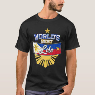 Camiseta Melhor Lolo do Mundo Bandeira das Filipinas Orgulh