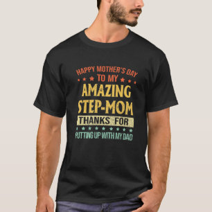 Camiseta Melhor Madrasta Feliz Dia das Mães Para Minha Incr