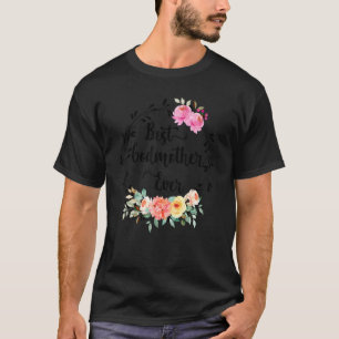 Camiseta Melhor Madrinha Alguma Vez Mulher Decoração Floral