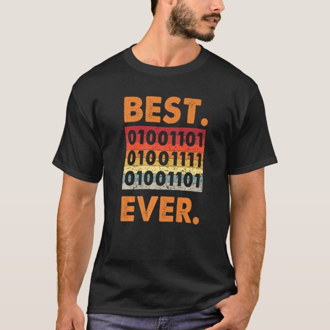 Camiseta Melhor Mãe Alguma Vez Binária Software De Desenvol (Frente)