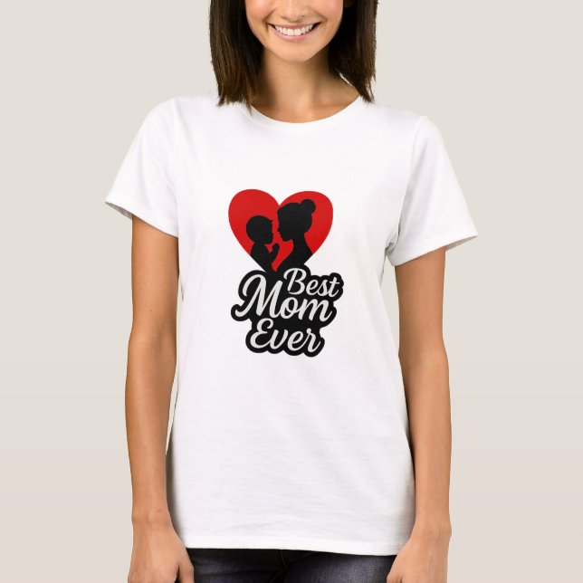 Camiseta Melhor Mãe Alguma Vez Floral Typografia Design (Frente)