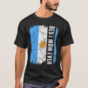 Camiseta Melhor Mãe Argentina de Todos os Tempos Bandeira d