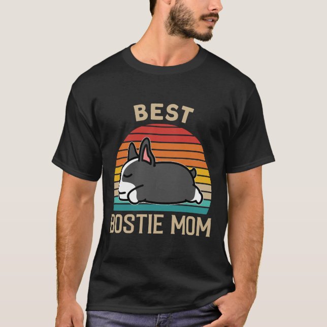 Camiseta Melhor Mãe De Boston Terrier Para Mulheres (Frente)