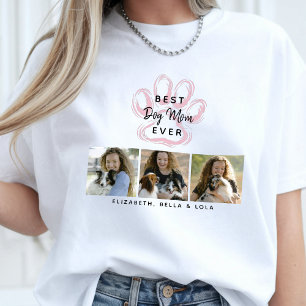 Camiseta Melhor Mãe de Cachorro de Todos os Tempos Colagem