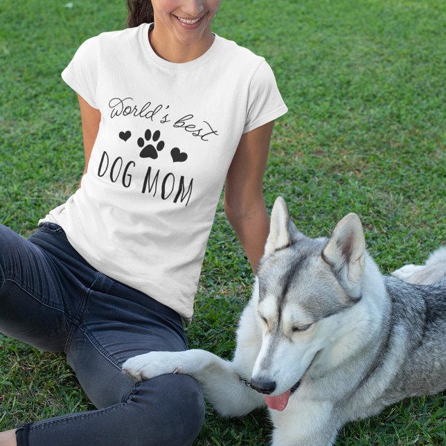 Camiseta Melhor Mãe de Cachorro do Mundo (Criador carregado)