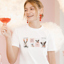 Camiseta Melhor Mãe de Cachorro | Foto de Colagem | Rosa Pa