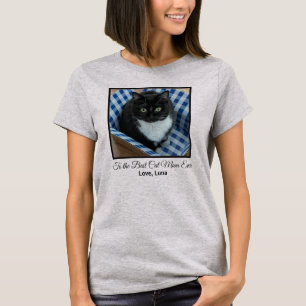 Camiseta Melhor Mãe de Cat já Personalizada Foto e Texto