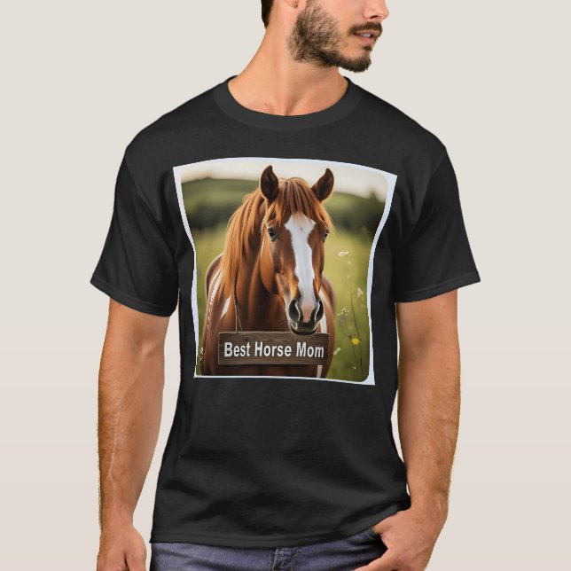 Camiseta Melhor mãe de cavalo 3 vintage (Frente)