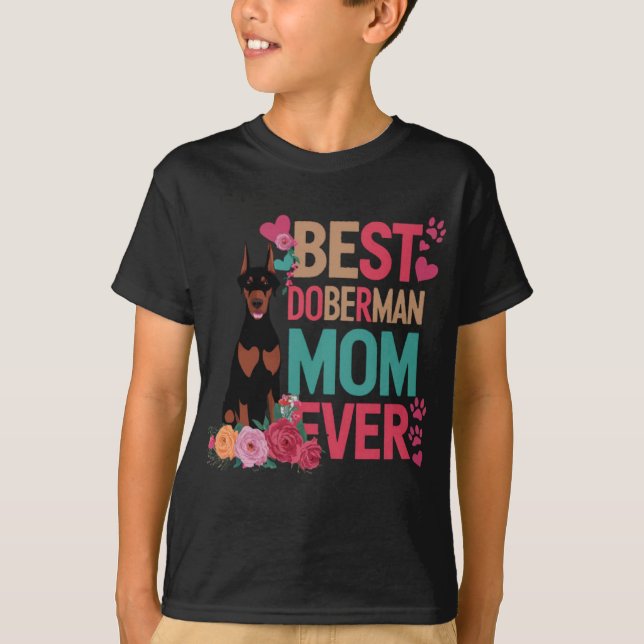 Camiseta Melhor Mãe de Doberman de Todos os Tempos (Frente)