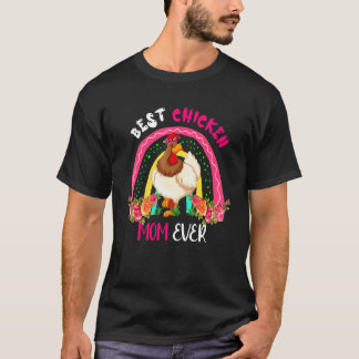 Camiseta Melhor Mãe de Frango de Todos os Tempos Laço de Fr