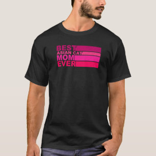 Camiseta Melhor Mãe de Gato Asiática de Todos os Tempos