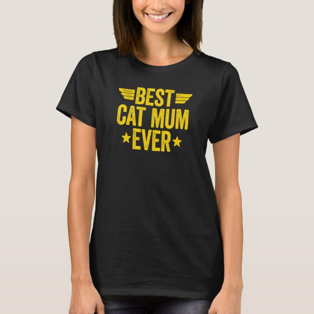 Camiseta Melhor Mãe de Gato de Sempre 2 (Frente)