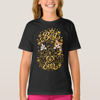 Camiseta Melhor mãe de gato de todos os tempos